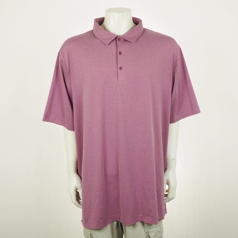 Adidas Golf Ultimate 365 Polo Shirt Mens 3XLT Maroon Purple Performance Blend
